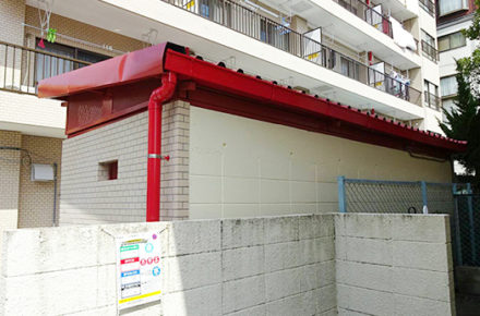 東京都　板橋区　置場壁等塗装工事
