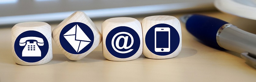 問い合わせキューブ紺